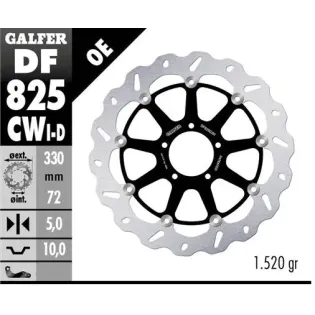 Disco freno moto Galfer Wave flotante Compl. derch