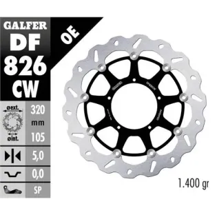 Disco freno moto Galfer Wave flotante completo DF8