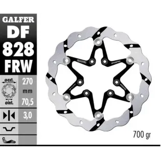 Disco freno moto Galfer Wave flotante derecho DF82
