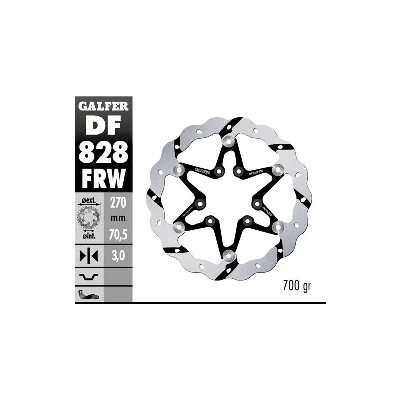 Disco freno moto Galfer Wave flotante derecho DF82