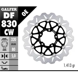 Disco freno moto Galfer Wave flotante completo DF8