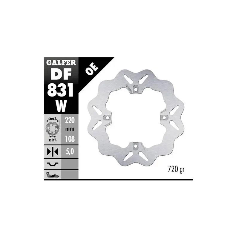 Disco freno moto Galfer Wave fijo 220x5mm DF831W