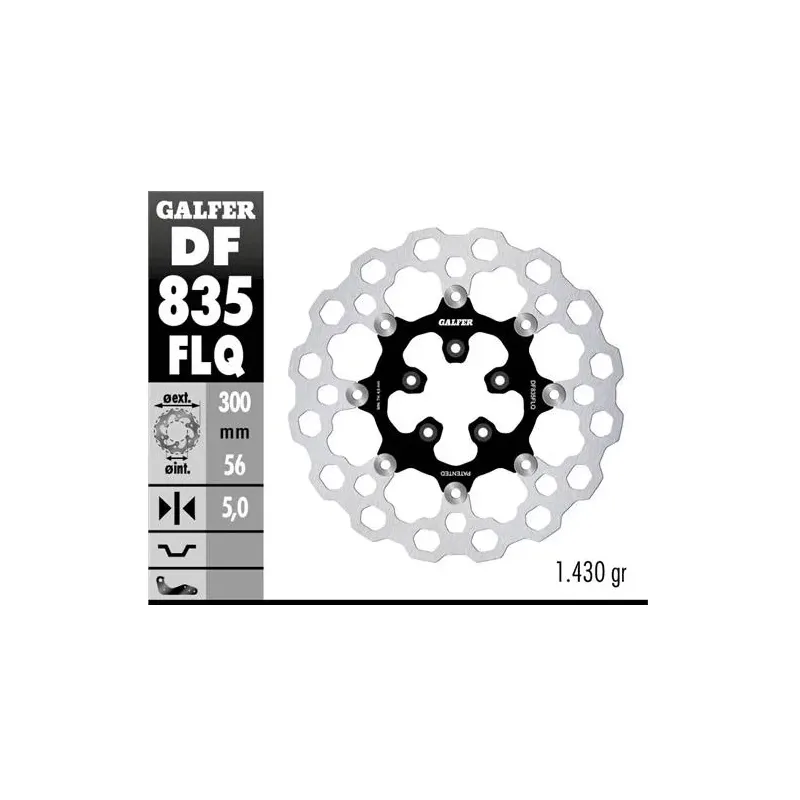 Disco freno moto flotante Galfer Qubic DF835FLQ