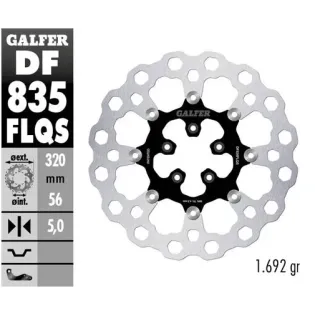 Disco freno moto flotante Galfer Qubic DF835FLQS