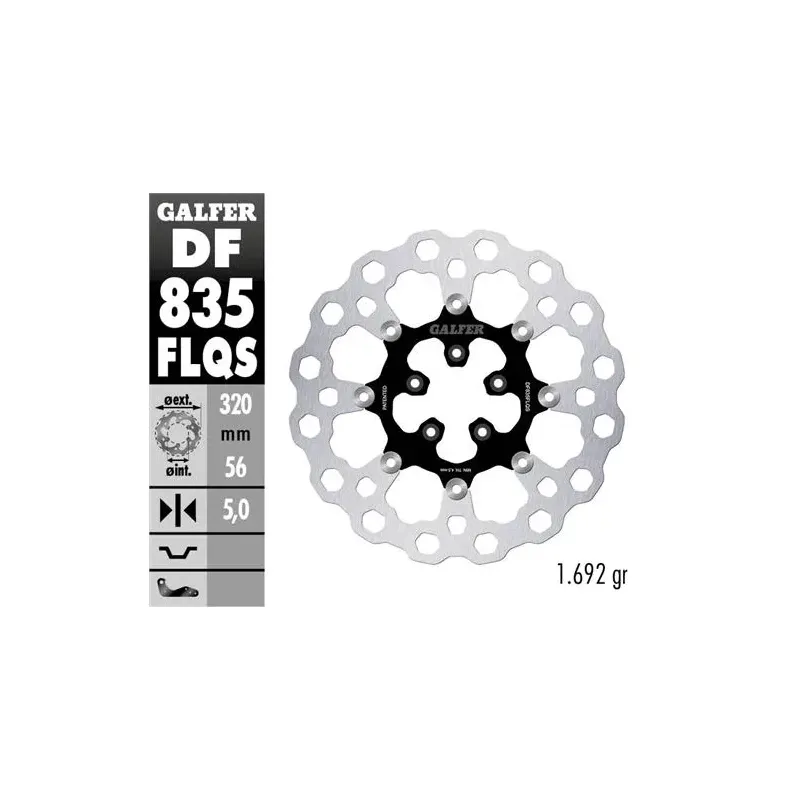 Disco freno moto flotante Galfer Qubic DF835FLQS