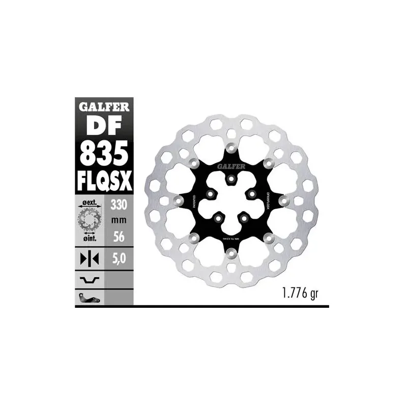 Disco freno moto flotante Galfer Qubic DF835FLQSX