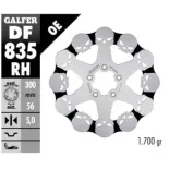 Disco freno moto Galfer Skull Design fijo DF835RH