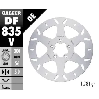 Disco freno moto fijo Galfer 300x5mm DF835V