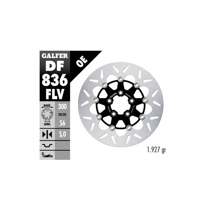 Disco freno moto flotante Galfer 300x5mm DF836FLV