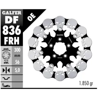 Disco freno moto Galfer Skull sign flotante DF836F