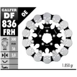 Disco freno moto Galfer Skull sign flotante DF836F