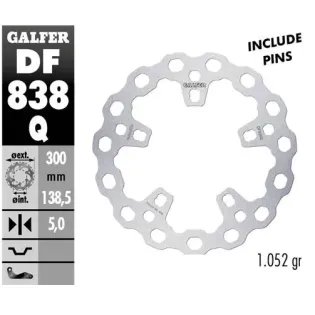 Disco freno moto moto fijo Galfer Qubic 300x5mm DF