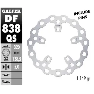 Disco freno moto fijo Galfer Qubic 320x5mm DF838QS