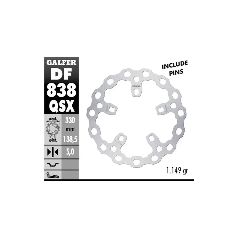 Disco freno moto fijo Galfer Qubic 330x5mm DF838QS