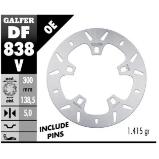 Disco freno moto Galfer Redondo 300x5mm DF838V