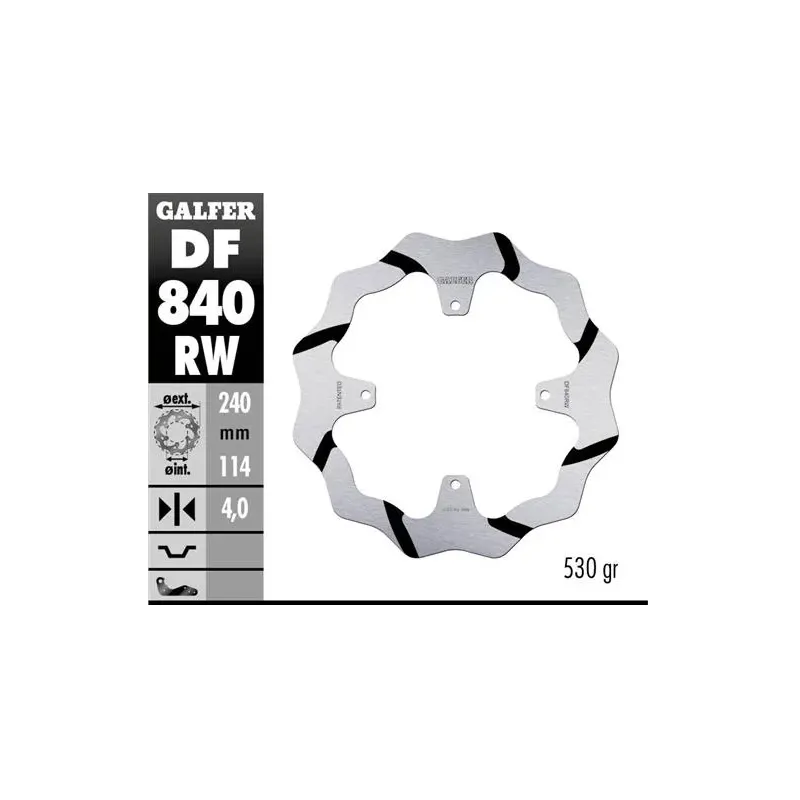 Disco freno moto Galder Wave fijo 240X4mm DF840RW