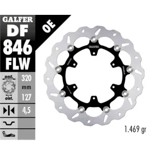 Disco freno moto Galfer Wave flotante 320x4.5mm DF