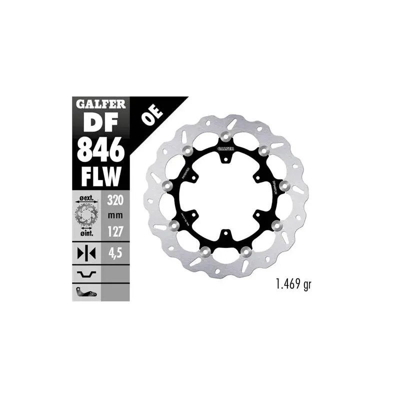 Disco freno moto Galfer Wave flotante 320x4.5mm DF
