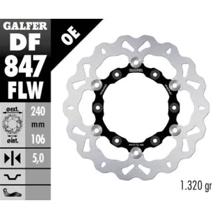 Disco freno moto Galfer Wave flotante 240x5mm DF84