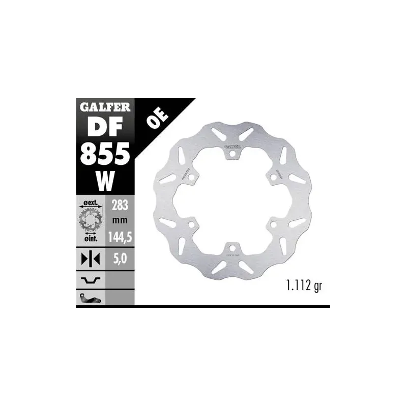 Disco freno moto Galfer Wave fijo 283x5mm DF855W