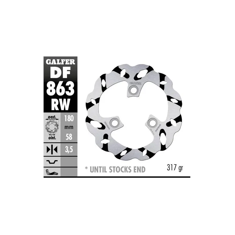 Disco freno moto Galfer Wave fijo 180X3.5Mm DF863R