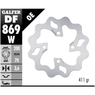 Disco freno moto Galfer Wave fijo 200x3.8mm DF869W