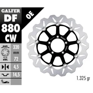 Disco freno moto Galfer Wave flotante completo DF8