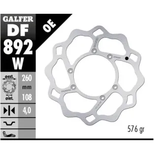 Disco freno moto Galfer Wave fijo 260x4mm DF892W