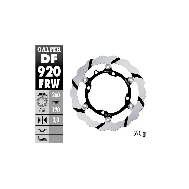 Disco freno moto Galfer Wave flotante derecho DF92