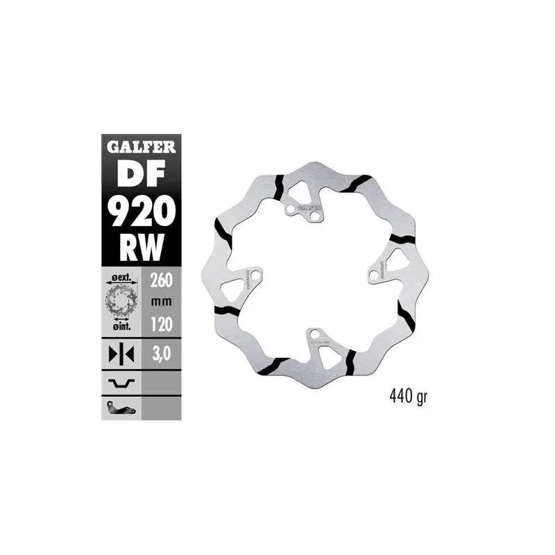 Disco freno moto Galder Wave fijo 260X3mm DF920RW