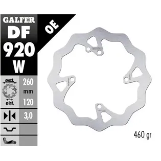 Disco freno moto Galfer Wave fijo 260x3mm DF920W