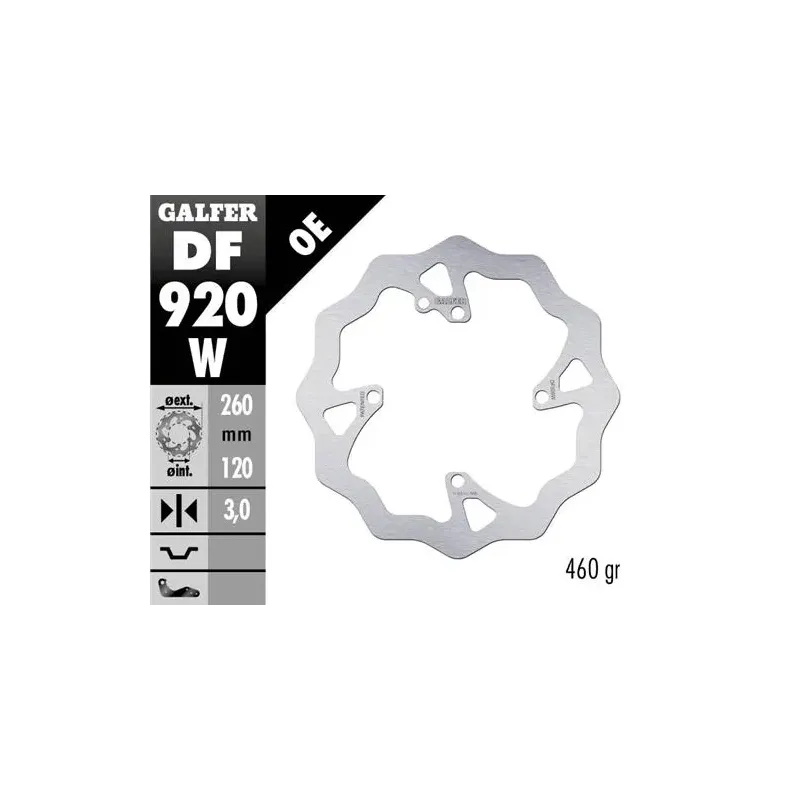 Disco freno moto Galfer Wave fijo 260x3mm DF920W