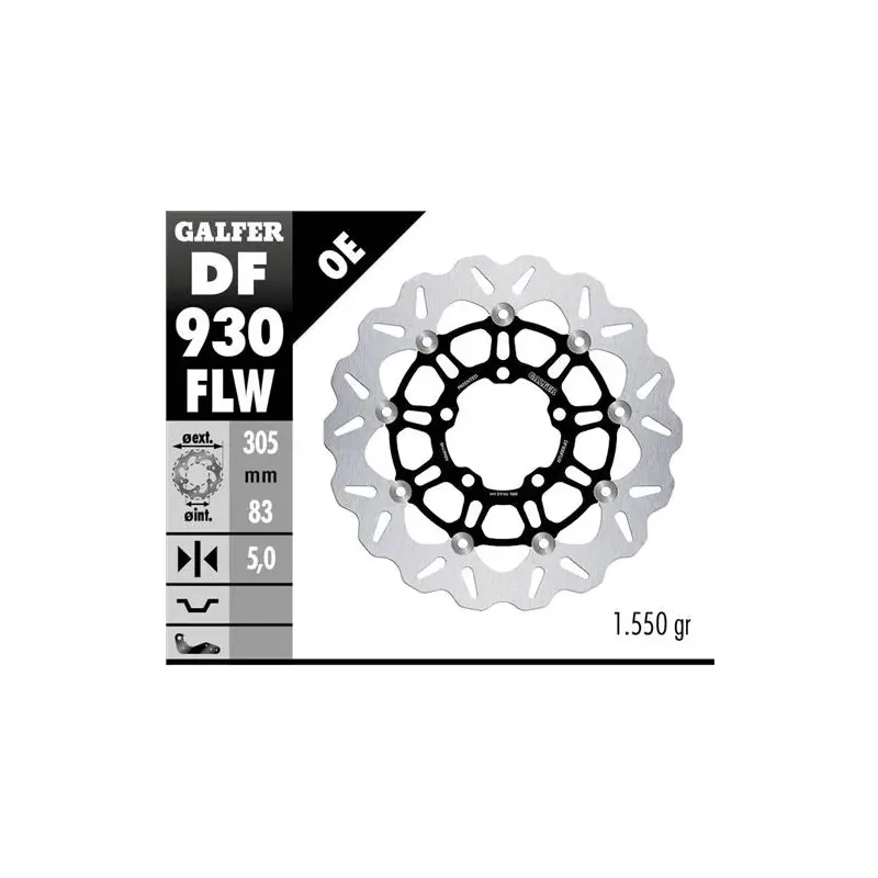 Disco freno moto Galfer Wave flotante 305x5mm DF93