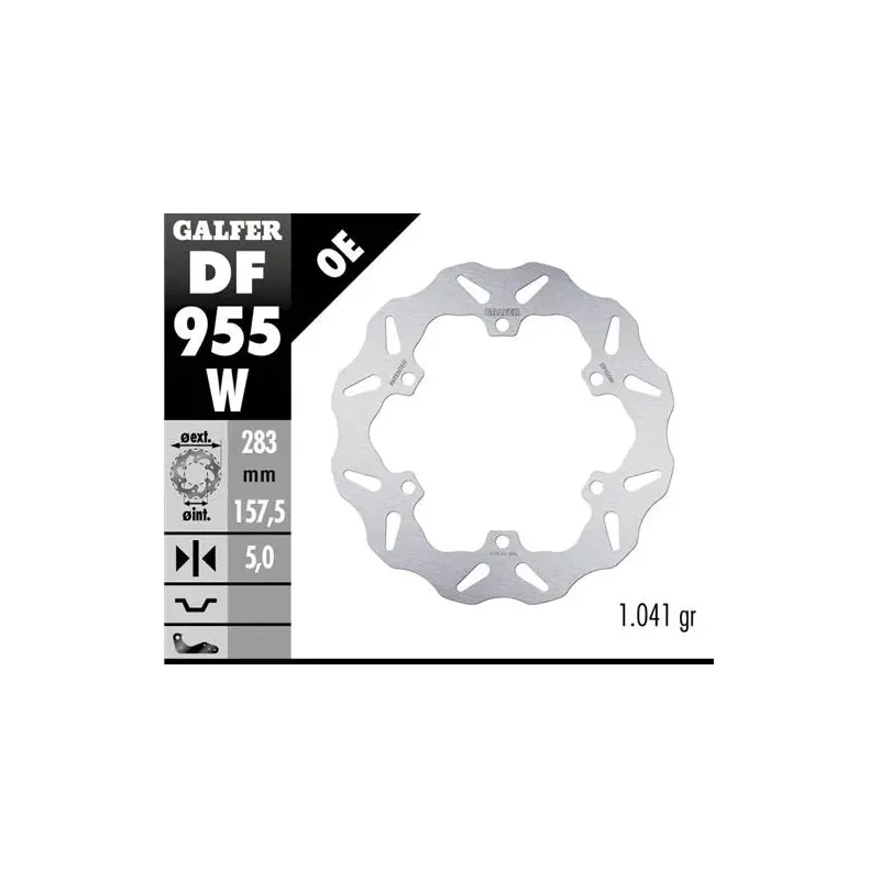Disco freno moto Galfer Wave fijo 283x5mm DF955W