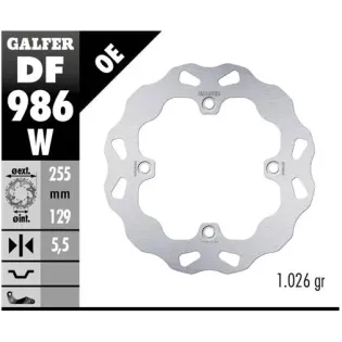 Disco freno moto Galfer Wave fijo 255x5.5mm DF986W