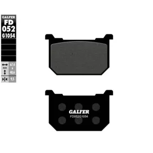 Pastillas de freno moto Galfer semi metal FD052G10