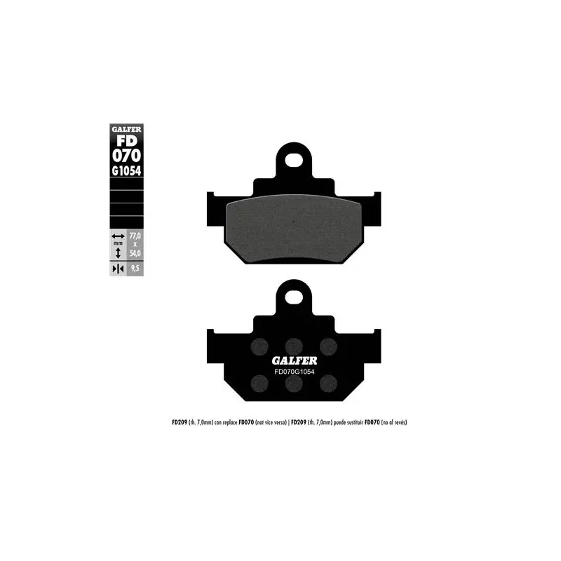 Pastillas de freno moto Galfer semi metal FD070G16