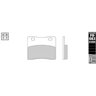 Pastillas de freno moto Galfer semi metal FD083G16