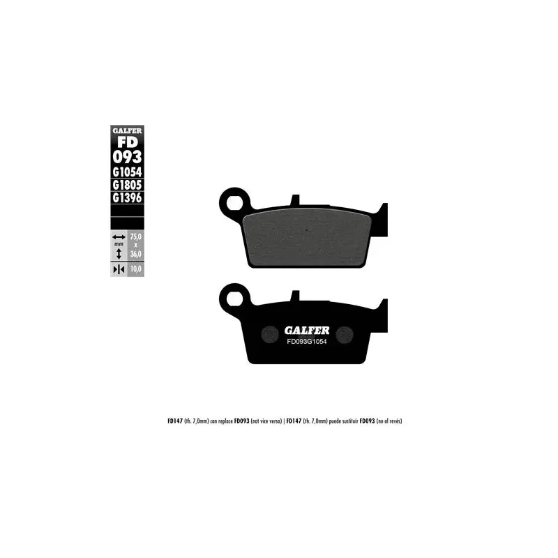 Pastillas de freno moto Galfer Trial Top FD093G180