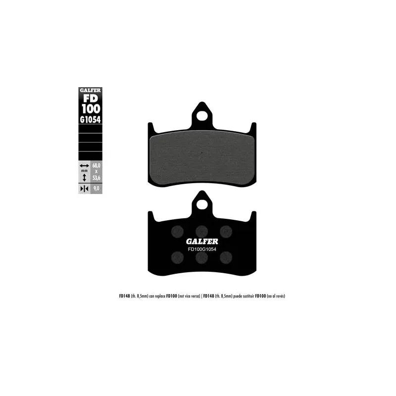 Pastillas de freno moto Galfer semi metal FD100G16