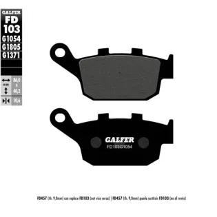 Pastillas de freno moto Galfer semi metal FD103G10