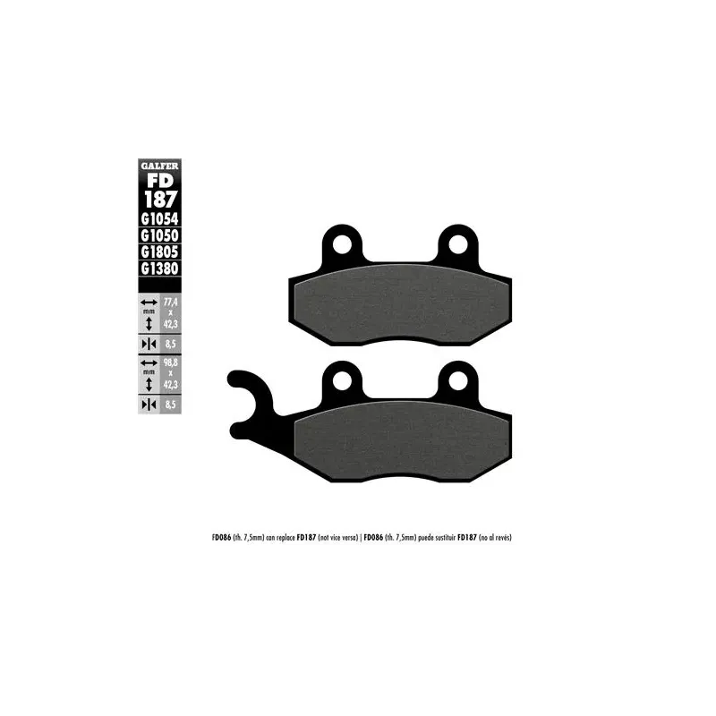 Pastillas de freno moto Galfer semi metal FD187G16