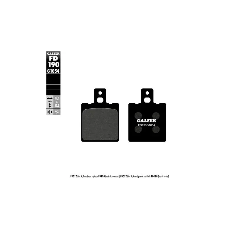 Pastillas de freno moto Galfer semi metal FD190G10
