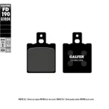 Pastillas de freno moto Galfer semi metal FD190G10