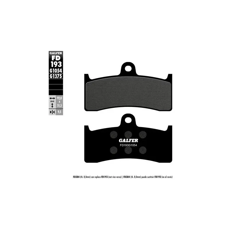 Pastillas de freno moto Galder Sinter Sport FD193G
