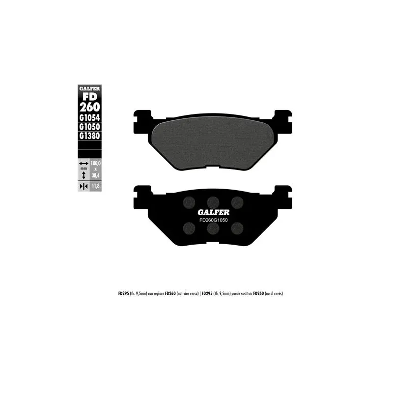Pastillas de freno moto Galfer semi metal FD260G16