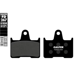 Pastillas de freno moto Galfer semi metal FD267G16