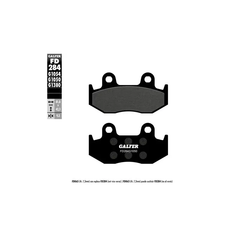Pastillas de freno moto Galfer semi metal FD284G16