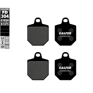 Pastillas de freno moto Galfer semi metal FD304G16