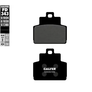Pastillas de freno moto Galfer semi metal FD343G10